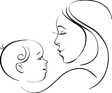 mother and baby drawing images